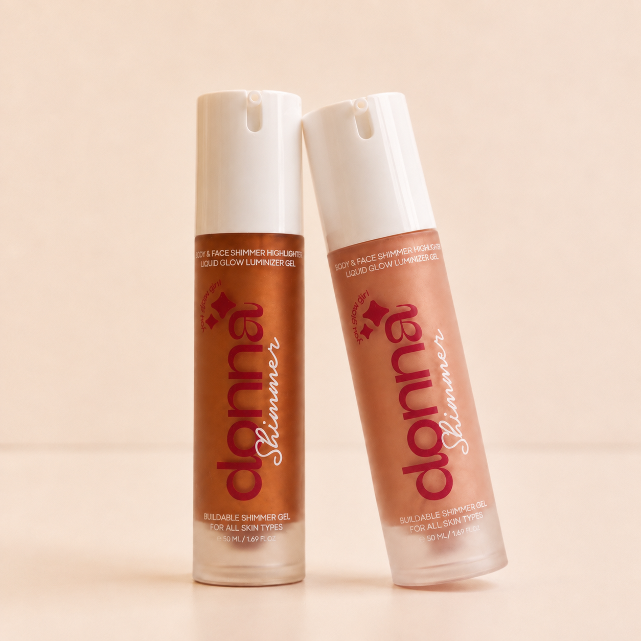 Donna Bronze Glow and Sunkissed Body Shimmer bottles